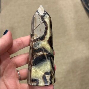 Natural Septarian Stone Obelisk - UV reactive